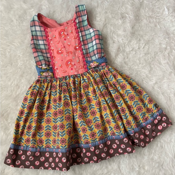 Matilda Jane Other - Matilda Jane Boho Multicolor Floral & Plaid Sundress